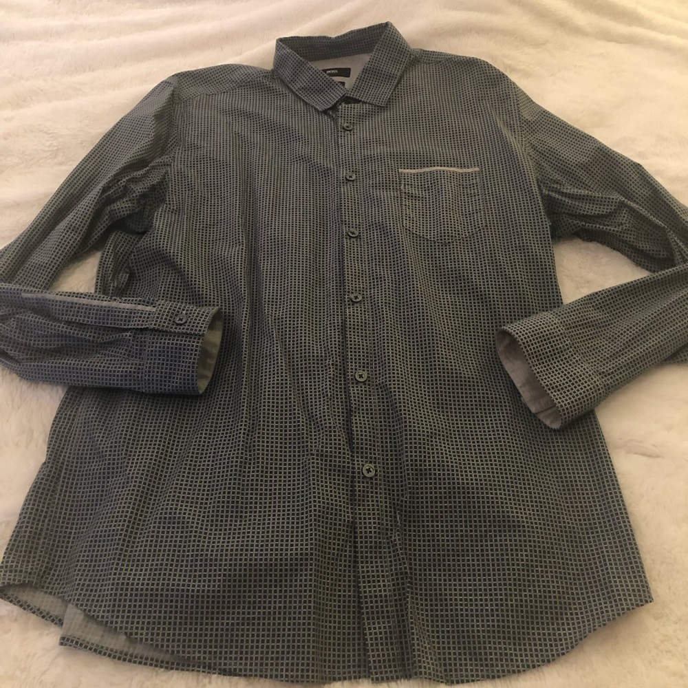 Hugo Boss Regular Fit pattern button down size XL - Picture 1 of 6